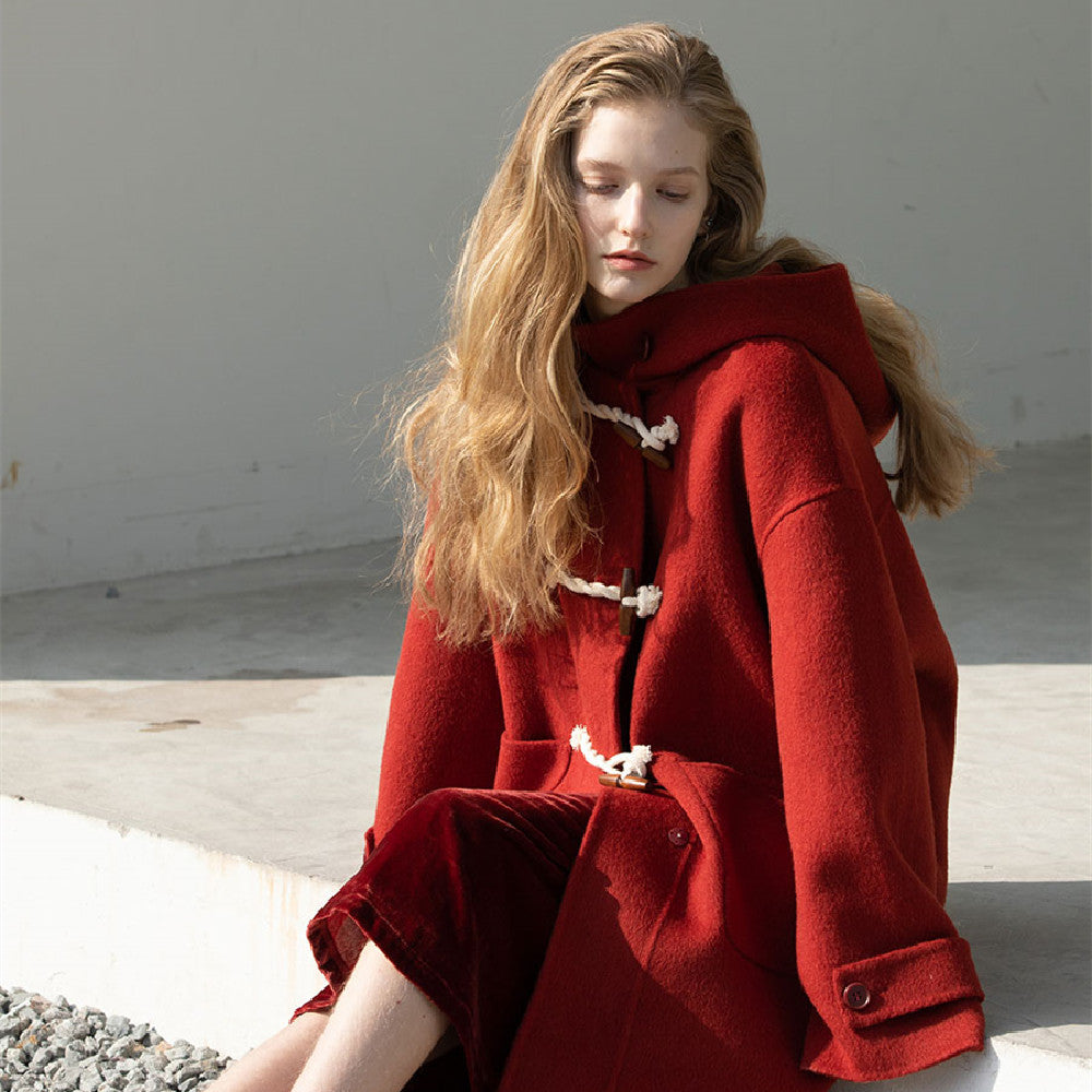 Double-faced wool coat