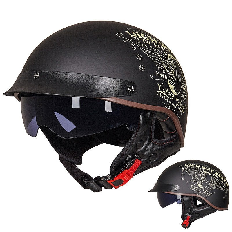 Retro Motorrad Atmungsaktiv Helm