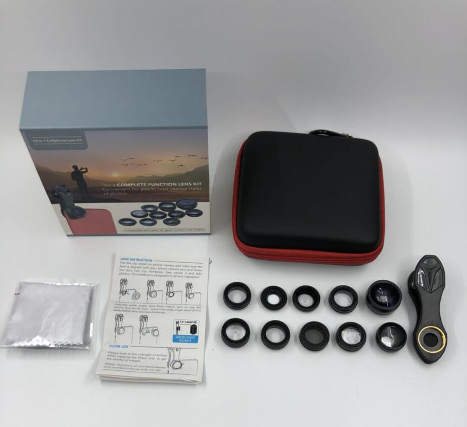 Mobile Phone Lens Kit Universal 10 in 1 Fisheye