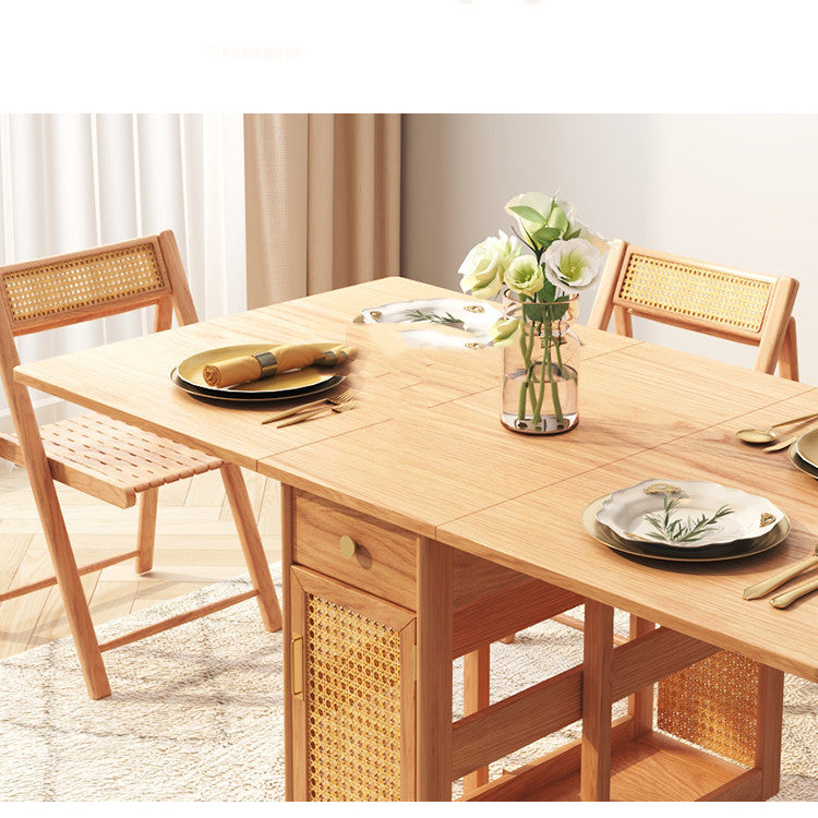 Rattan Log Folding Dining Table