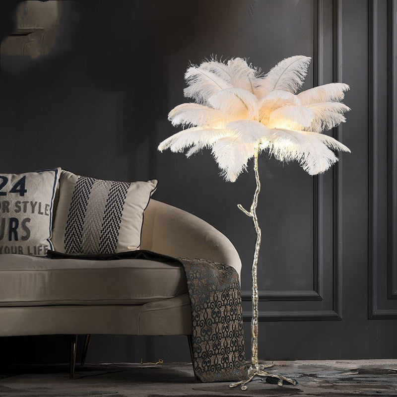 Bedroom Bedside Feather Lamp