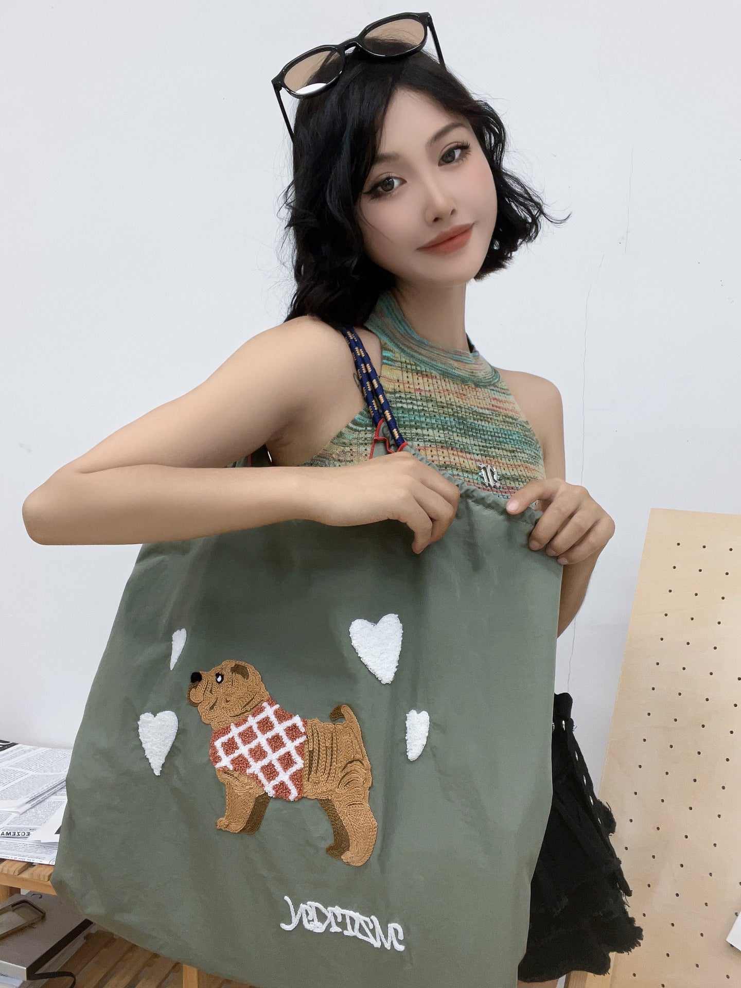 Embroidered Shopping Bag