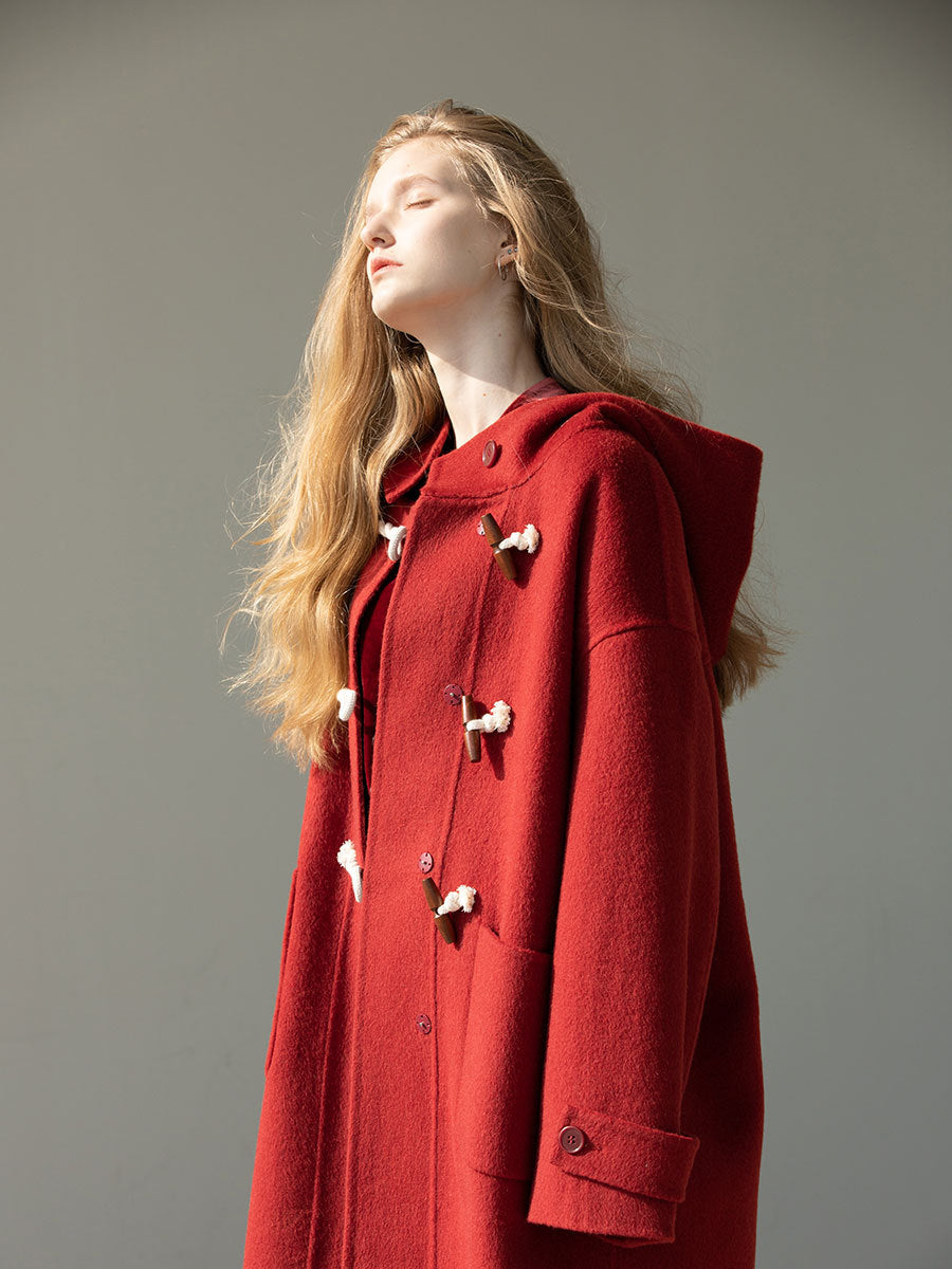 Double-faced wool coat