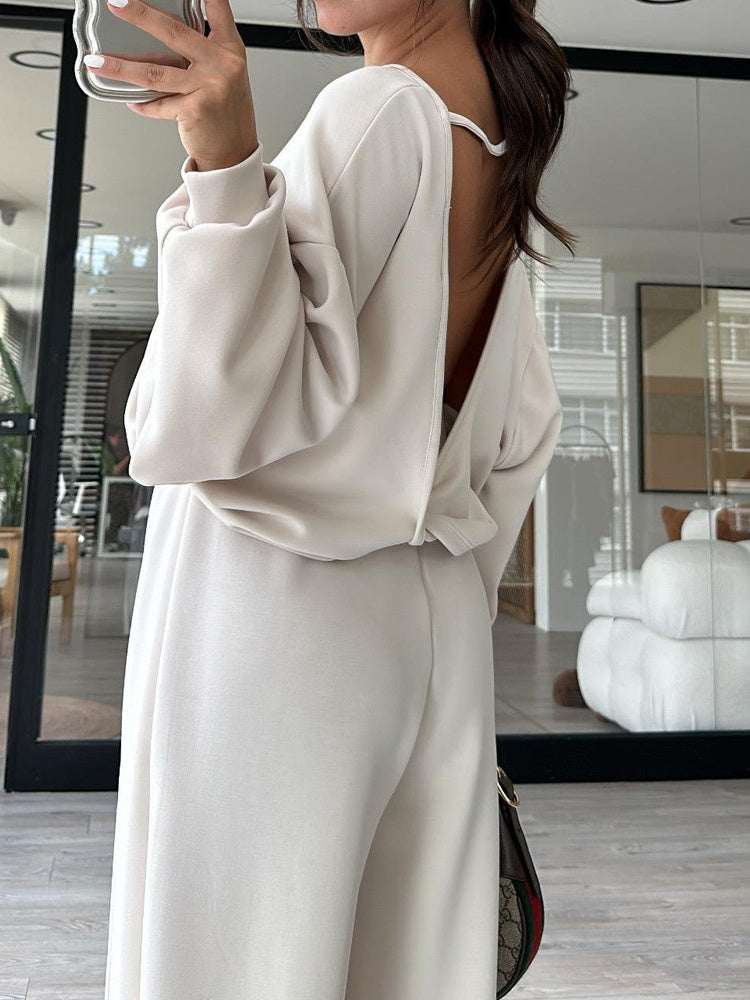 Backless Hoodie Suit