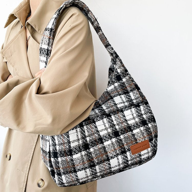 Neue Plaid Retro Tasche