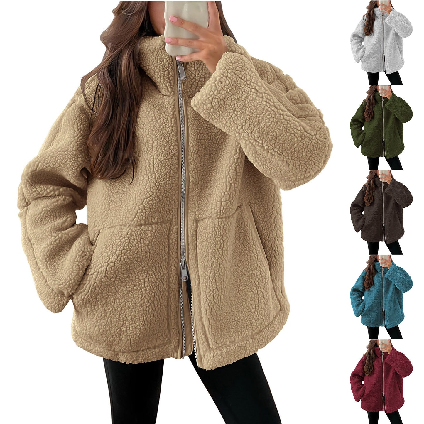 Turtleneck Woolen Coat