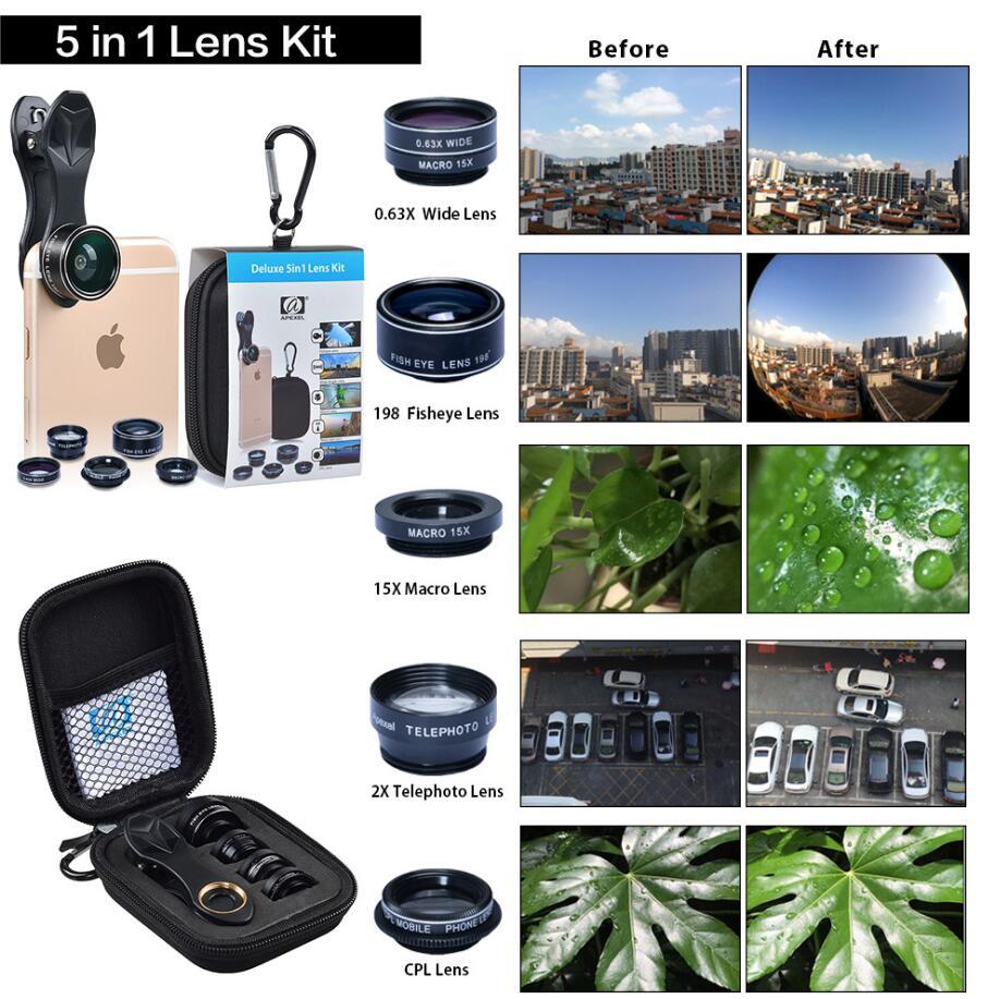 Mobile Phone Lens Kit Universal 10 in 1 Fisheye