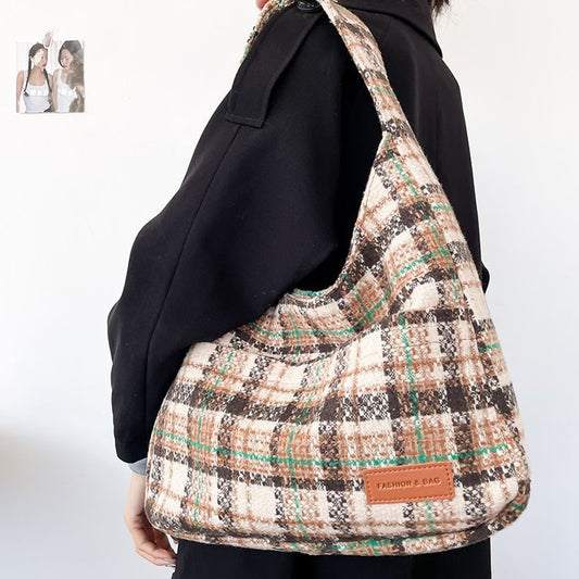 Neue Plaid Retro Tasche