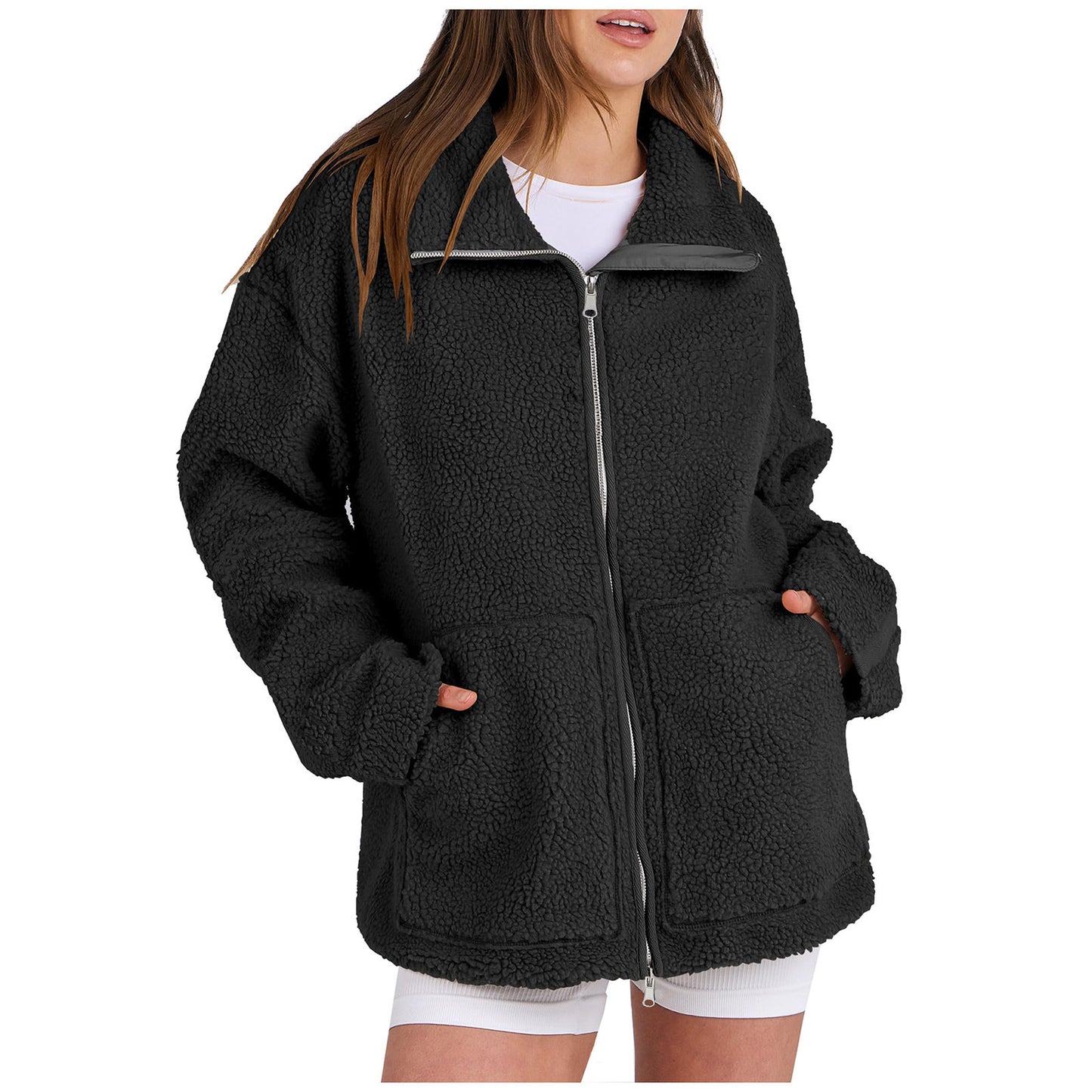 Turtleneck Woolen Coat