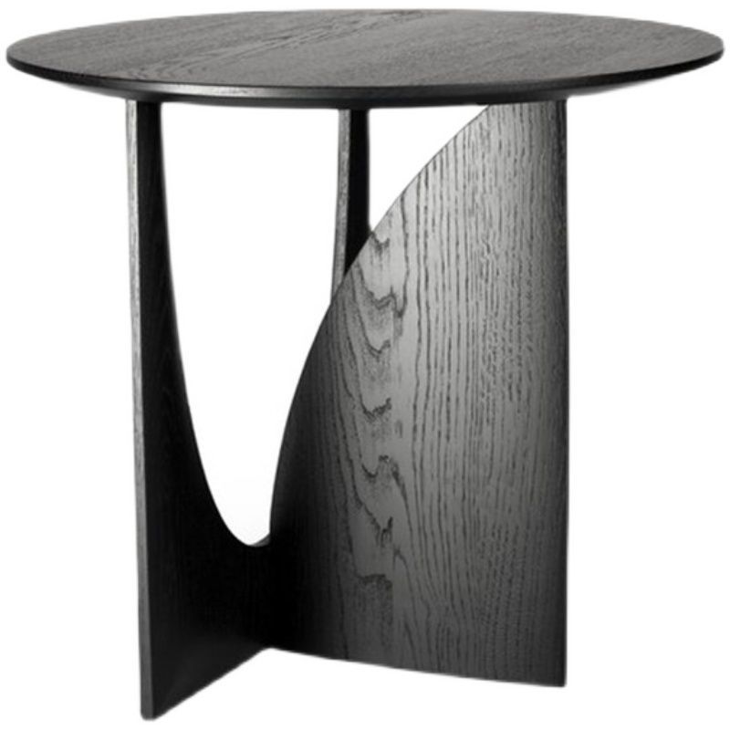 Round Solid Wood Side Table