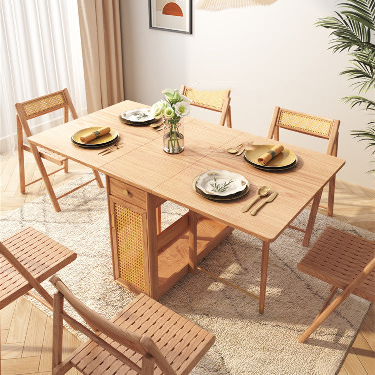 Rattan Log Folding Dining Table