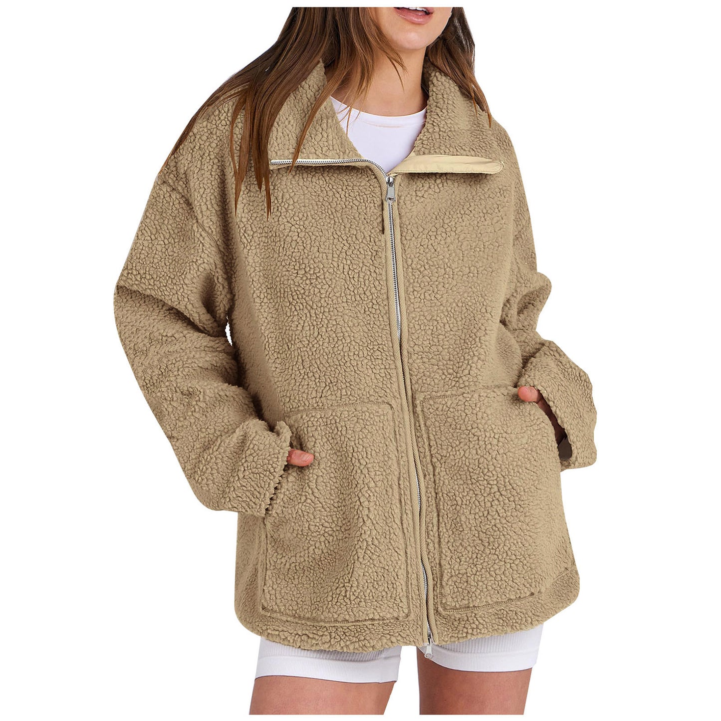 Turtleneck Woolen Coat