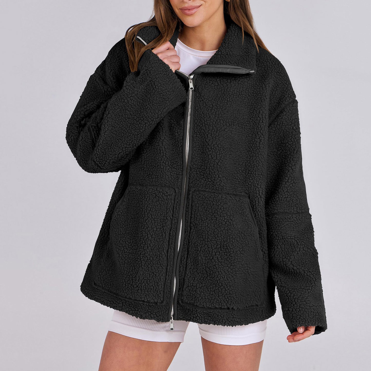 Turtleneck Woolen Coat