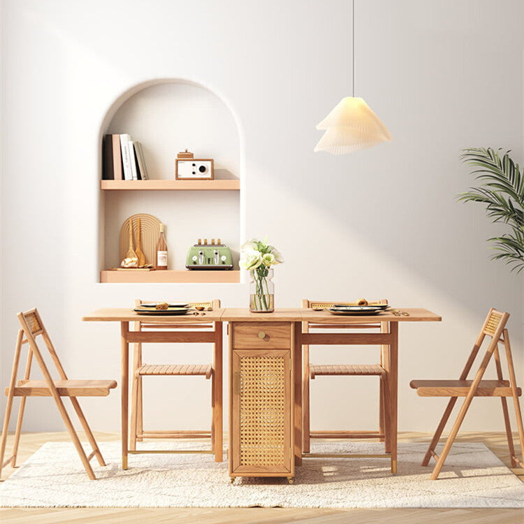 Rattan Log Folding Dining Table