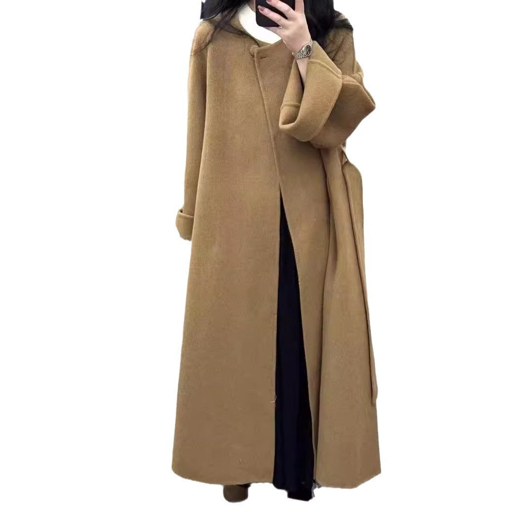 Double-sided Cashmere Round Neck Coat