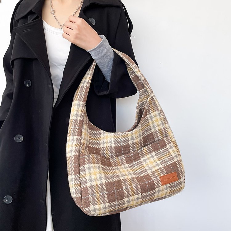 Neue Plaid Retro Tasche