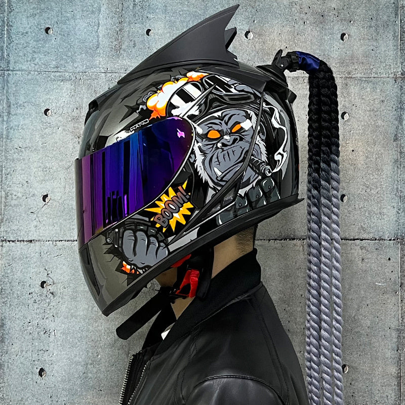 Dirty Braids Motorrad helme